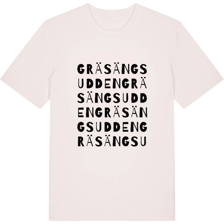 Gräsängsudden ordlek t-shirt – t-shirt från PinShirt