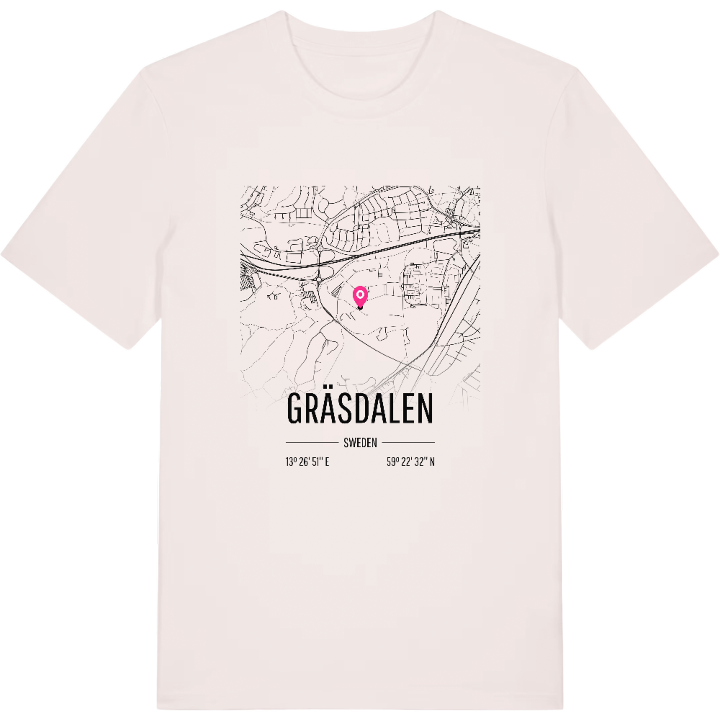 Gräsdalen karta t-shirt – t-shirt från PinShirt