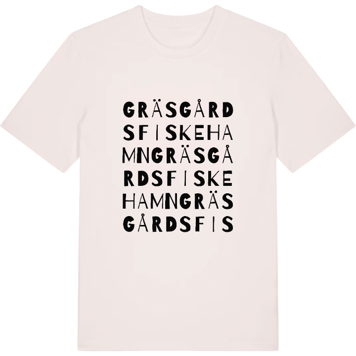 Gräsgårds fiskehamn ordlek t-shirt – t-shirt från PinShirt