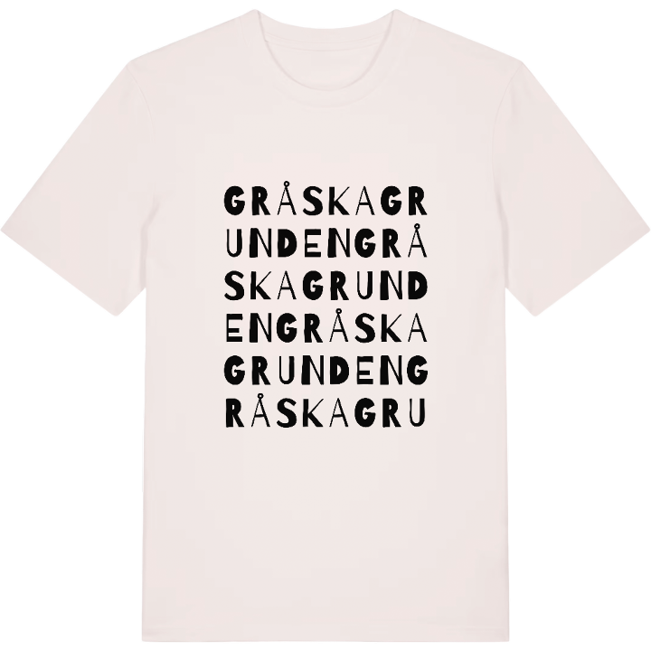 Gråskagrunden ordlek t-shirt – t-shirt från PinShirt