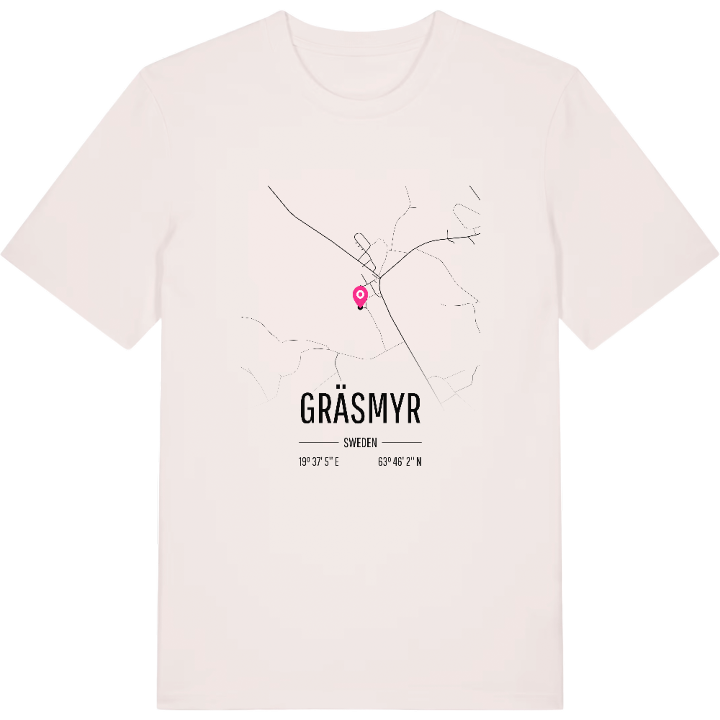 Gräsmyr karta t-shirt – t-shirt från PinShirt