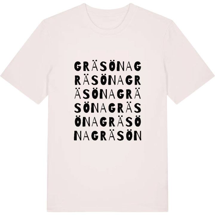 Gräsöna ordlek t-shirt – t-shirt från PinShirt