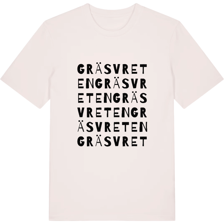 Gräsvreten ordlek t-shirt – t-shirt från PinShirt
