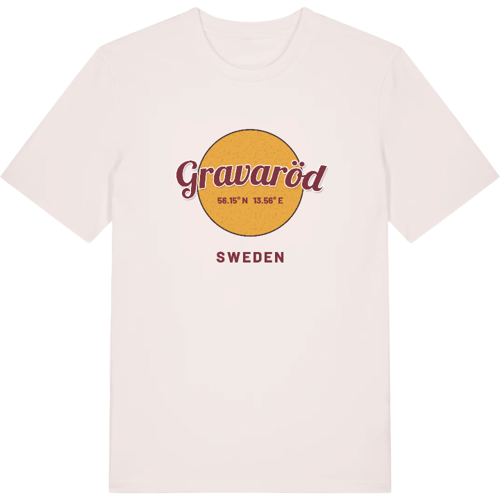 Gravaröd cirkel t-shirt – t-shirt från PinShirt