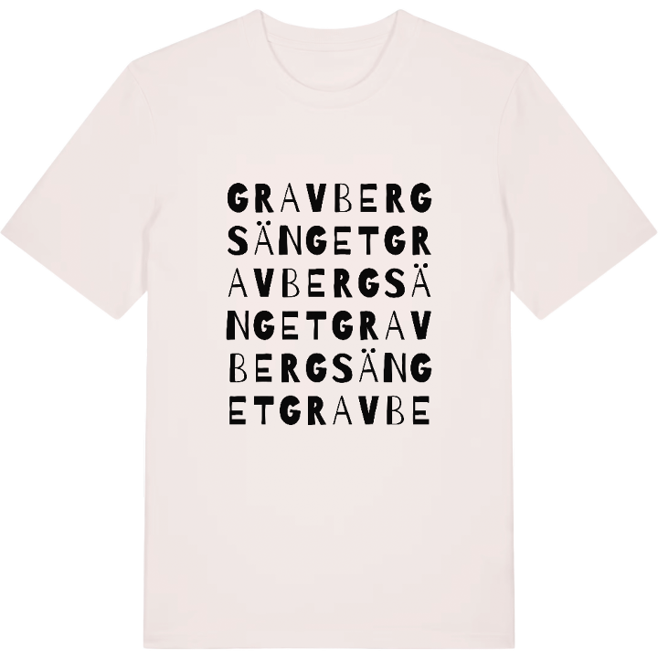 Gravbergsänget ordlek t-shirt – t-shirt från PinShirt