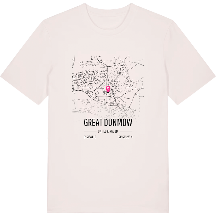 Great Dunmow karta t-shirt – t-shirt från PinShirt