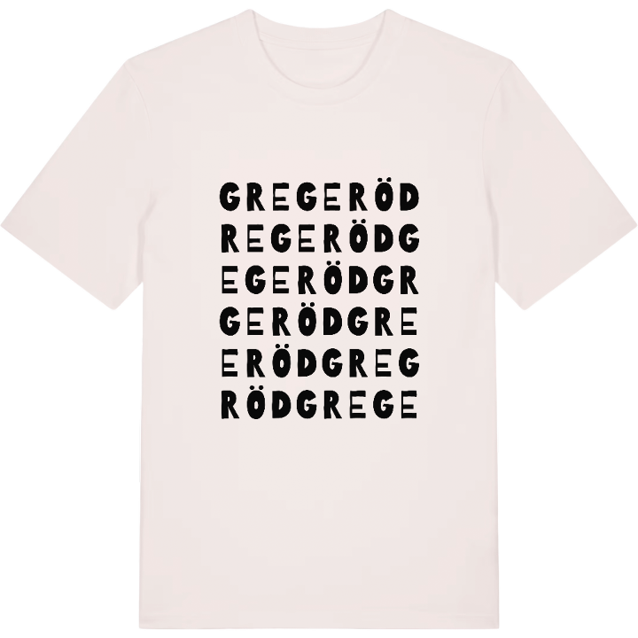 Gregeröd ordlek t-shirt – t-shirt från PinShirt