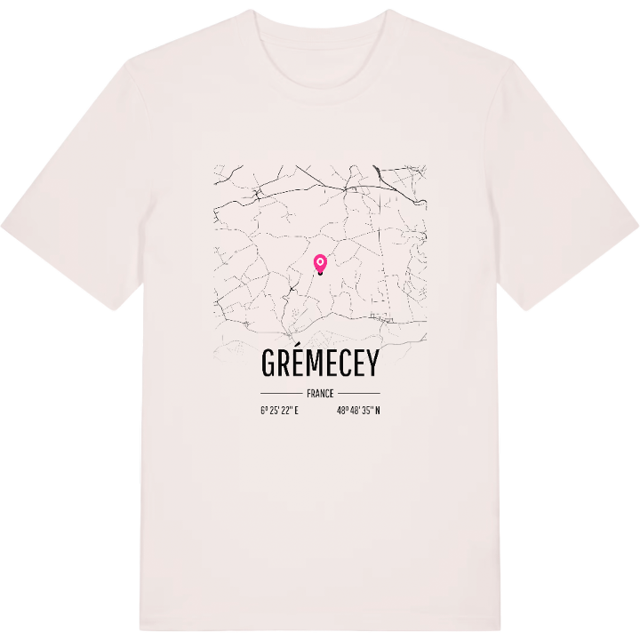 Grémecey karta t-shirt – t-shirt från PinShirt