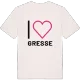 Jag älskar Gresse t-shirt stort tryck