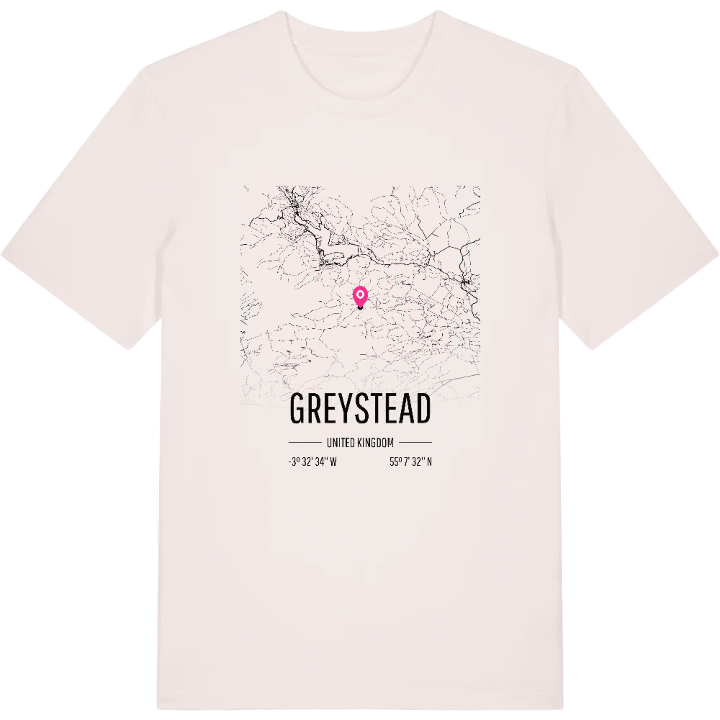 Greystead karta t-shirt – t-shirt från PinShirt