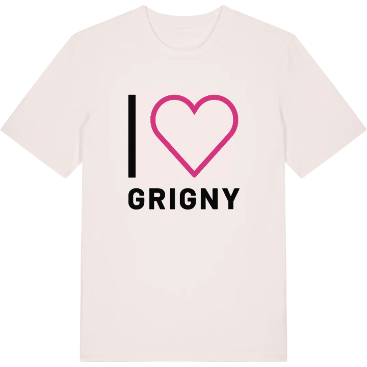 Jag älskar Grigny t-shirt stort tryck – t-shirt från PinShirt