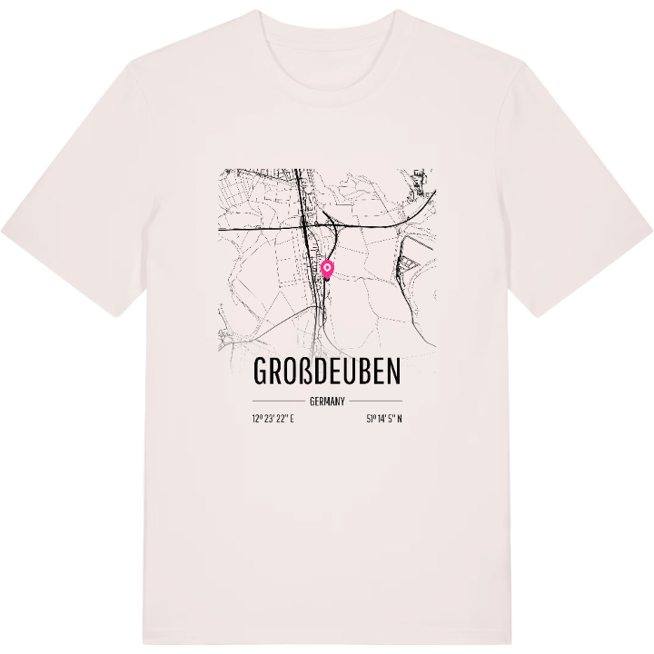 Großdeuben karta t-shirt – t-shirt från PinShirt