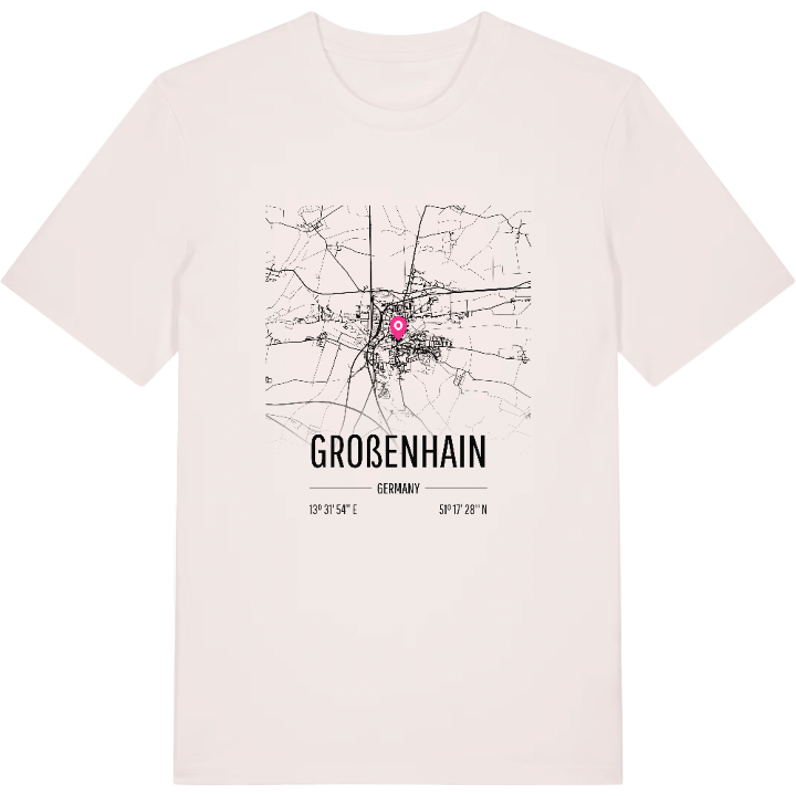 Großenhain karta t-shirt – t-shirt från PinShirt