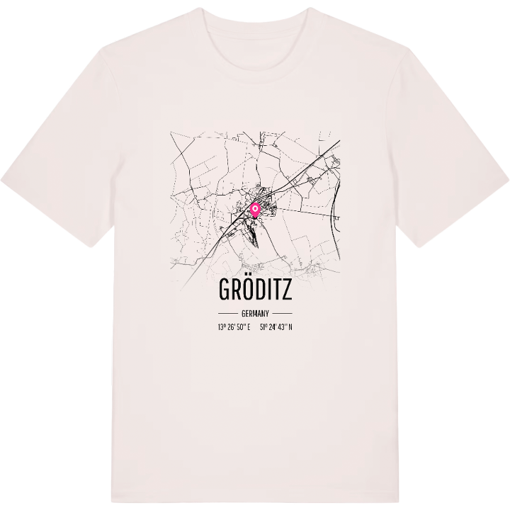 Gröditz karta t-shirt – t-shirt från PinShirt