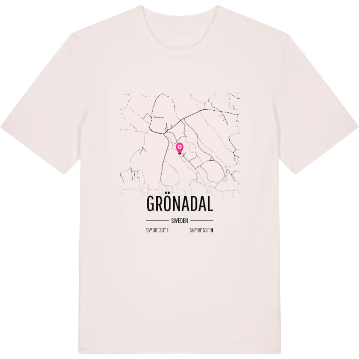 Grönadal karta t-shirt – t-shirt från PinShirt