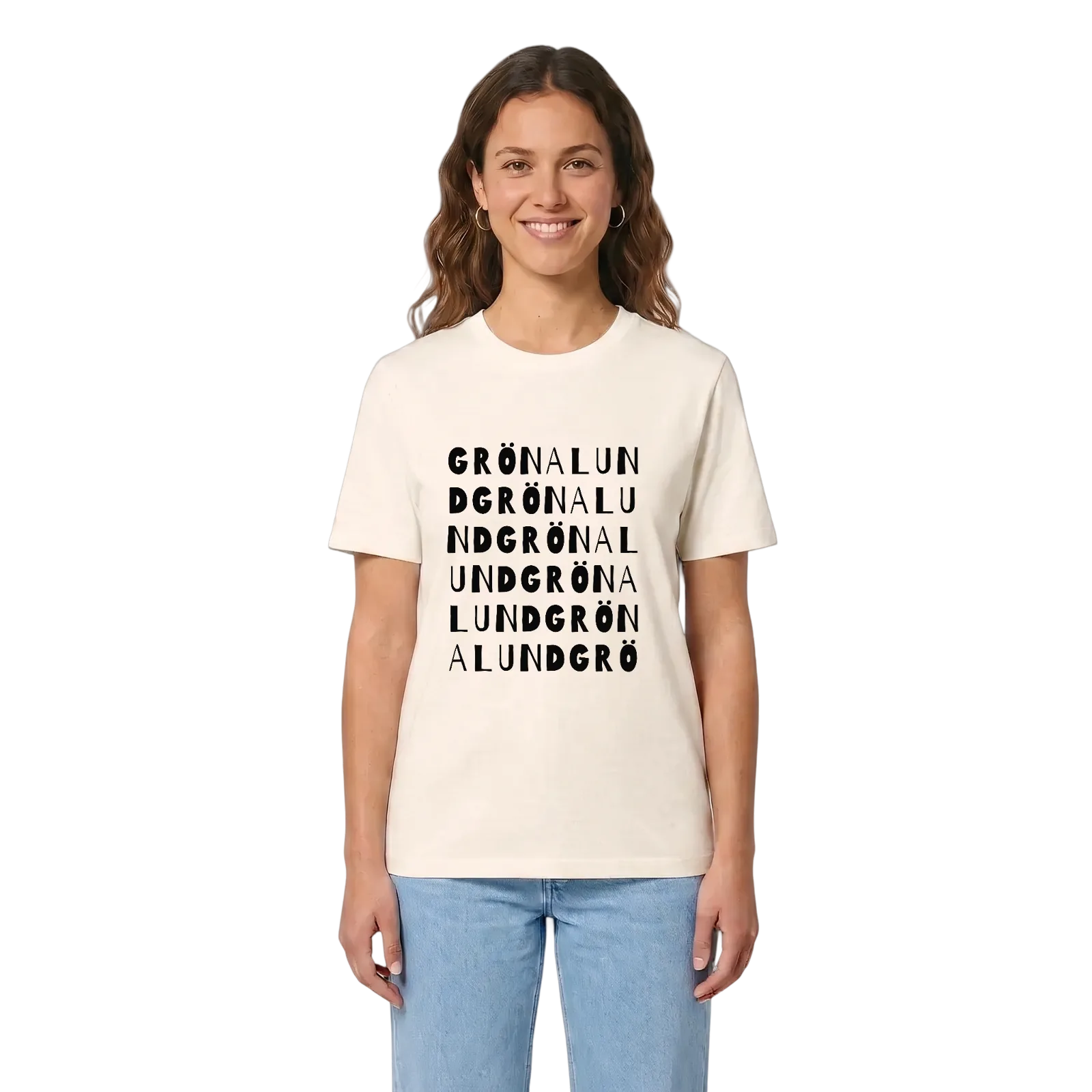Grönalund ordlek t-shirt – Vintage White, i miljö