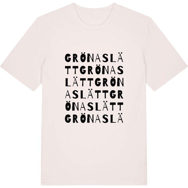 Grönaslätt ordlek t-shirt – t-shirt från PinShirt