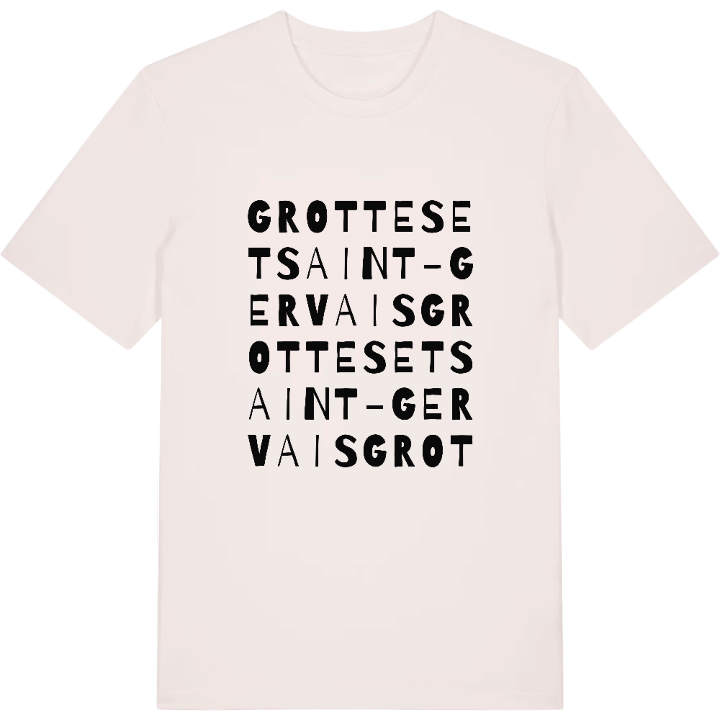 Grottes et Saint-Gervais ordlek t-shirt – t-shirt från PinShirt