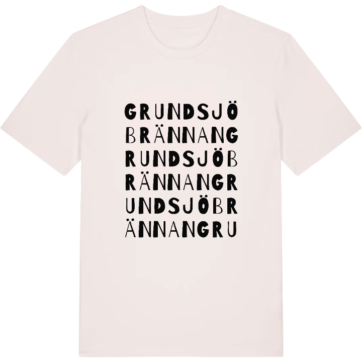 Grundsjöbrännan ordlek t-shirt – t-shirt från PinShirt