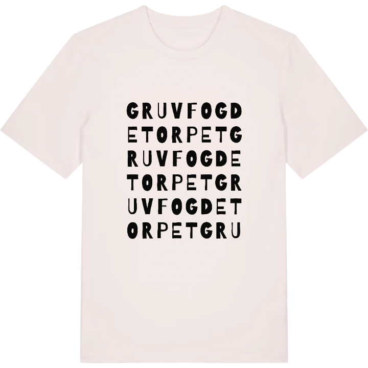 Gruvfogdetorpet ordlek t-shirt – t-shirt från PinShirt