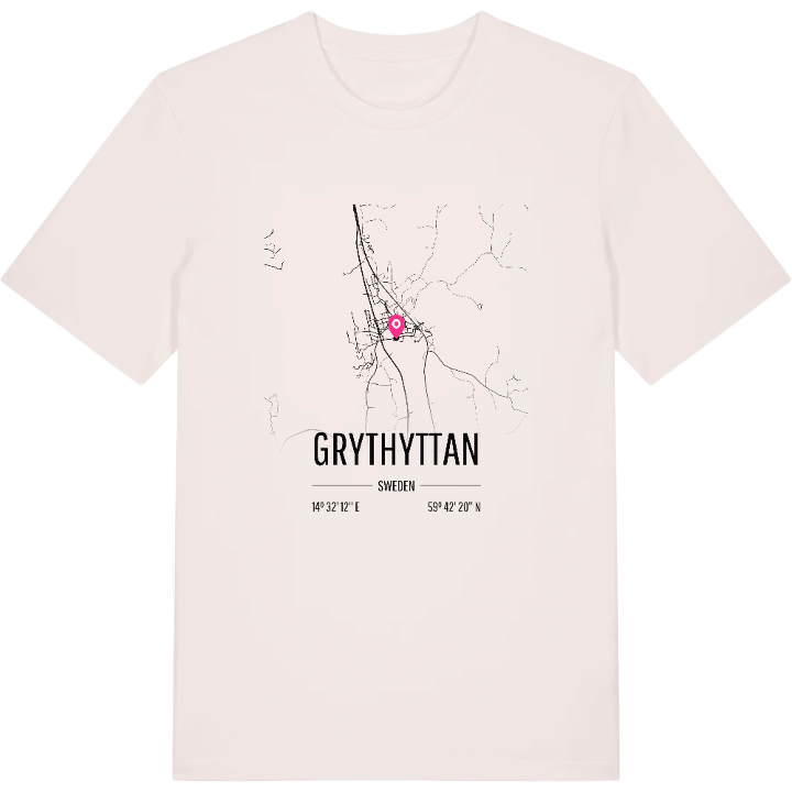 Grythyttan karta t-shirt – t-shirt från PinShirt