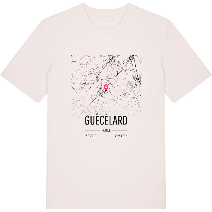 Guécélard karta t-shirt – t-shirt från PinShirt
