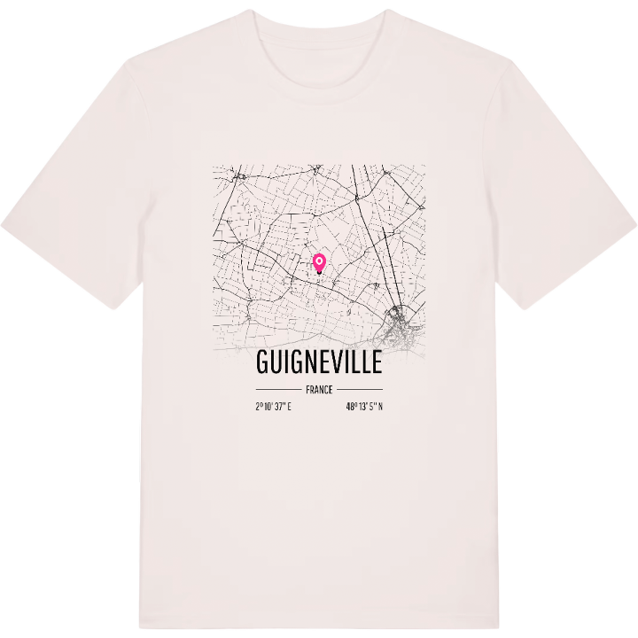 Guigneville karta t-shirt – t-shirt från PinShirt