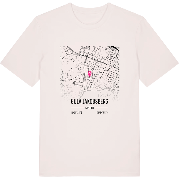 Gula Jakobsberg karta t-shirt – t-shirt från PinShirt