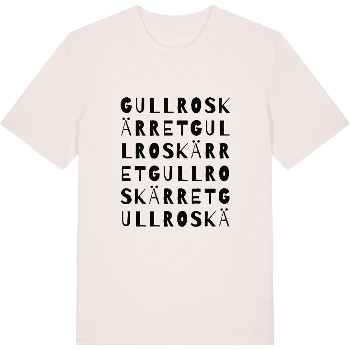 Gullroskärret ordlek t-shirt – t-shirt från PinShirt
