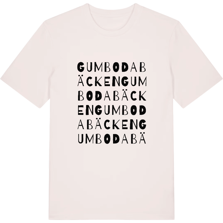 Gumbodabäcken ordlek t-shirt – t-shirt från PinShirt