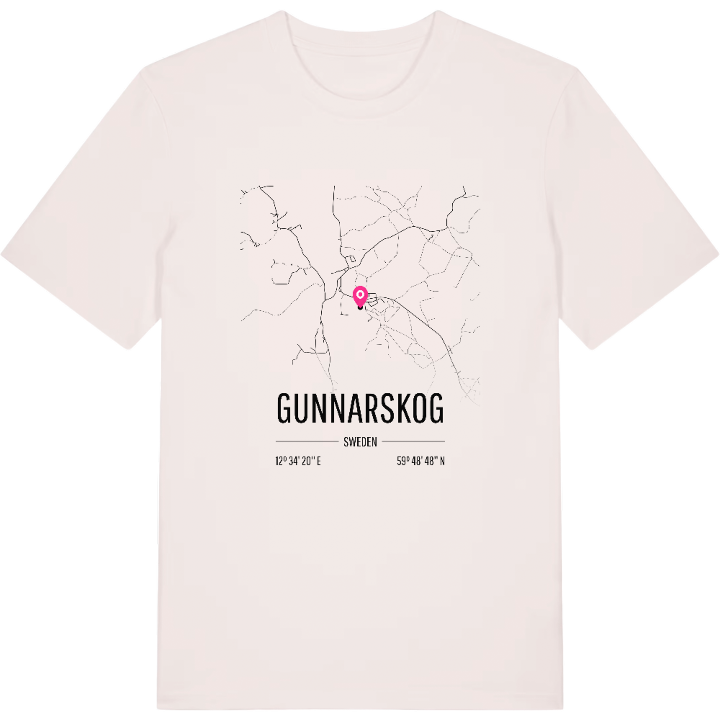 Gunnarskog karta t-shirt – t-shirt från PinShirt
