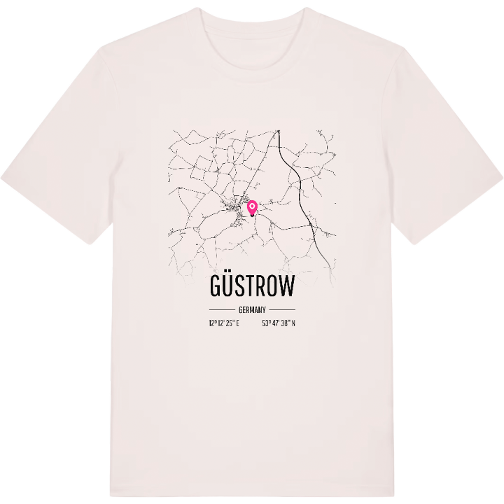 Güstrow karta t-shirt – t-shirt från PinShirt