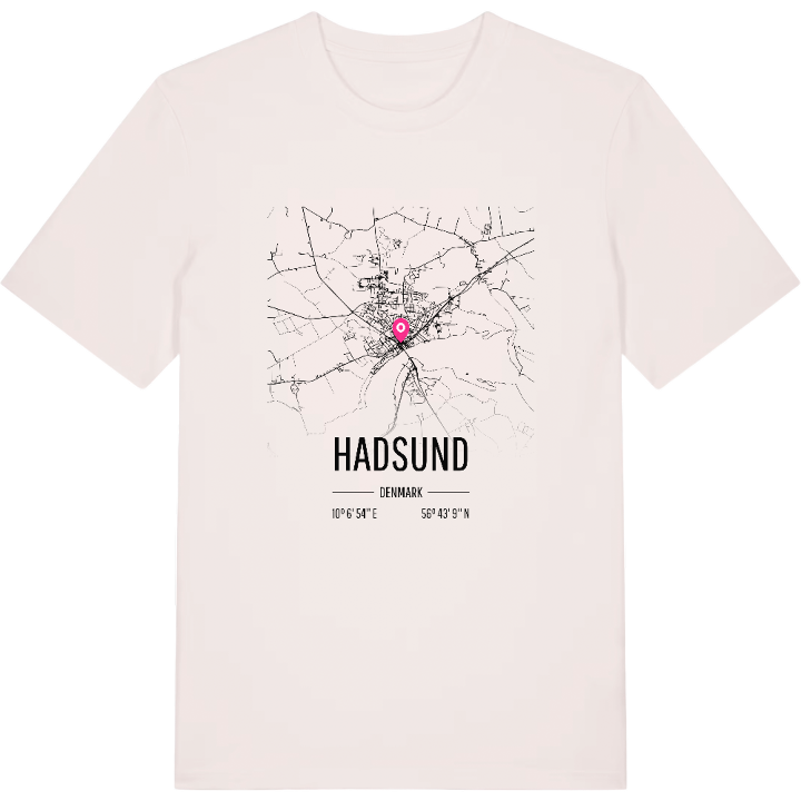 Hadsund karta t-shirt – t-shirt från PinShirt