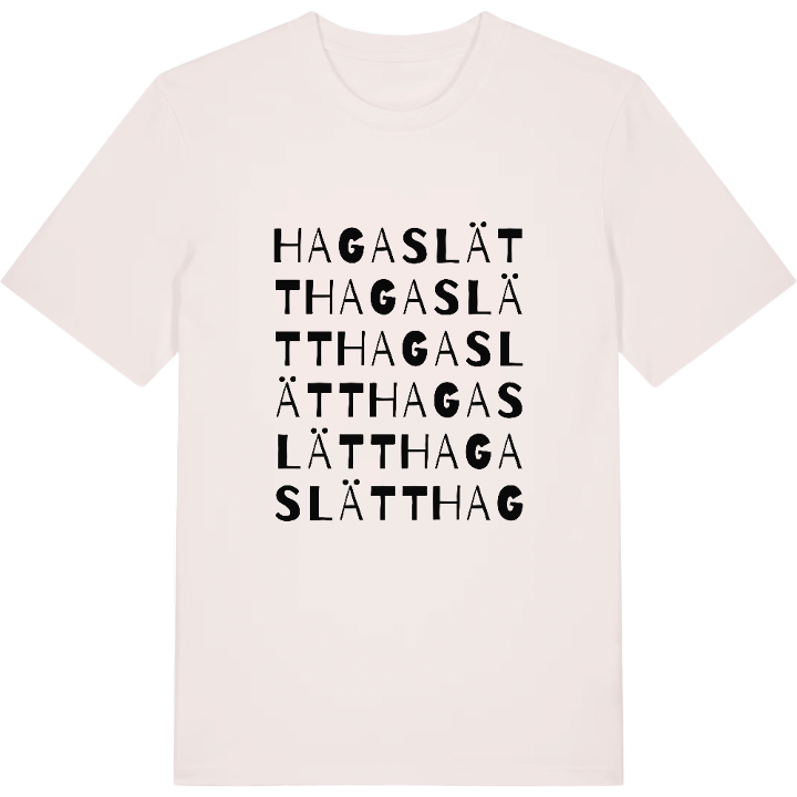 Hagaslätt ordlek t-shirt – t-shirt från PinShirt