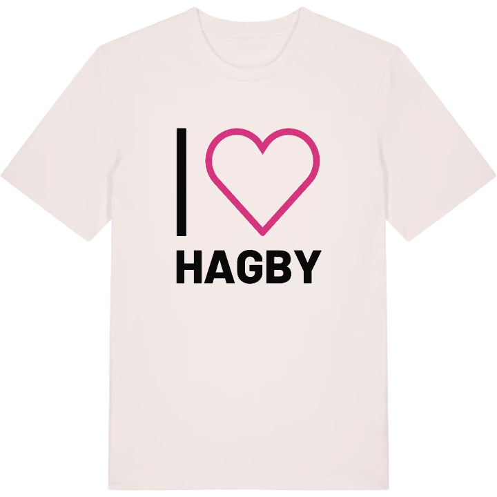 Jag älskar Hagby t-shirt stort tryck – t-shirt från PinShirt