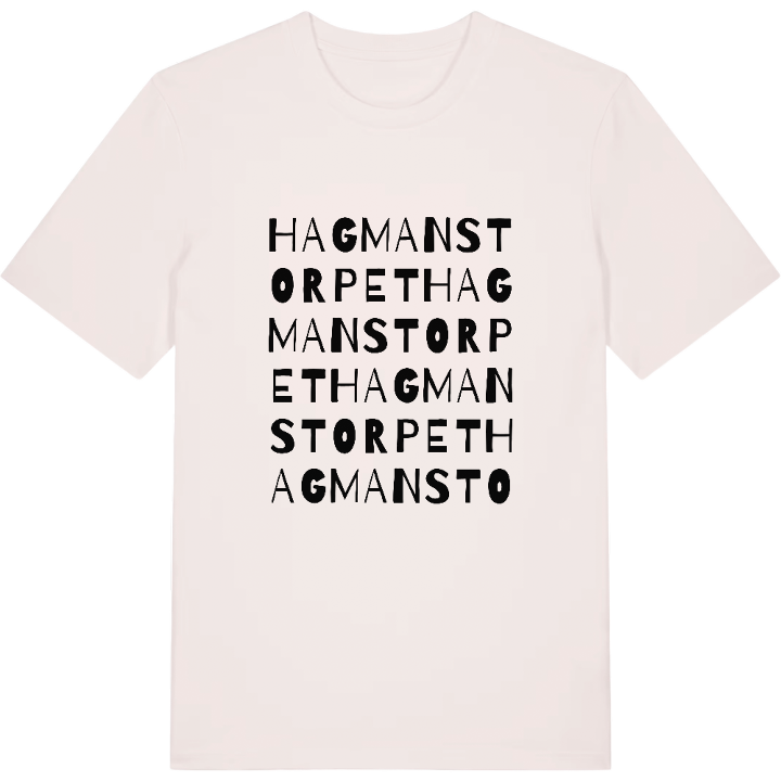 Hagmanstorpet ordlek t-shirt – t-shirt från PinShirt