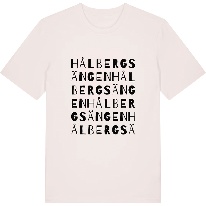 Hålbergsängen ordlek t-shirt – t-shirt från PinShirt