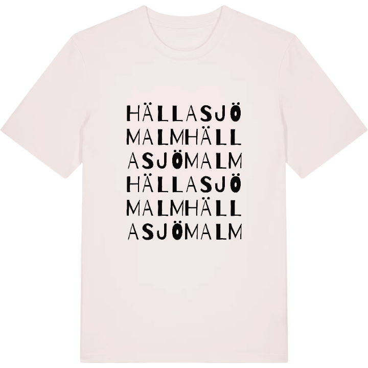 Hällasjö malm ordlek t-shirt – t-shirt från PinShirt