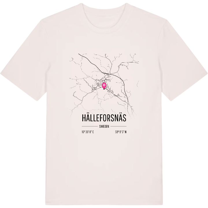Hälleforsnäs karta t-shirt – t-shirt från PinShirt