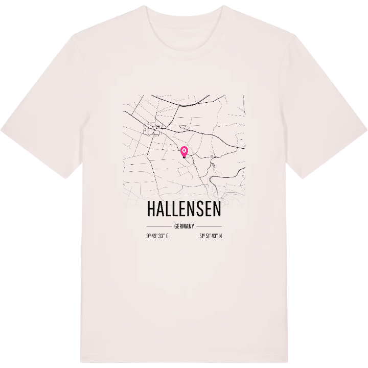 Hallensen karta t-shirt – t-shirt från PinShirt