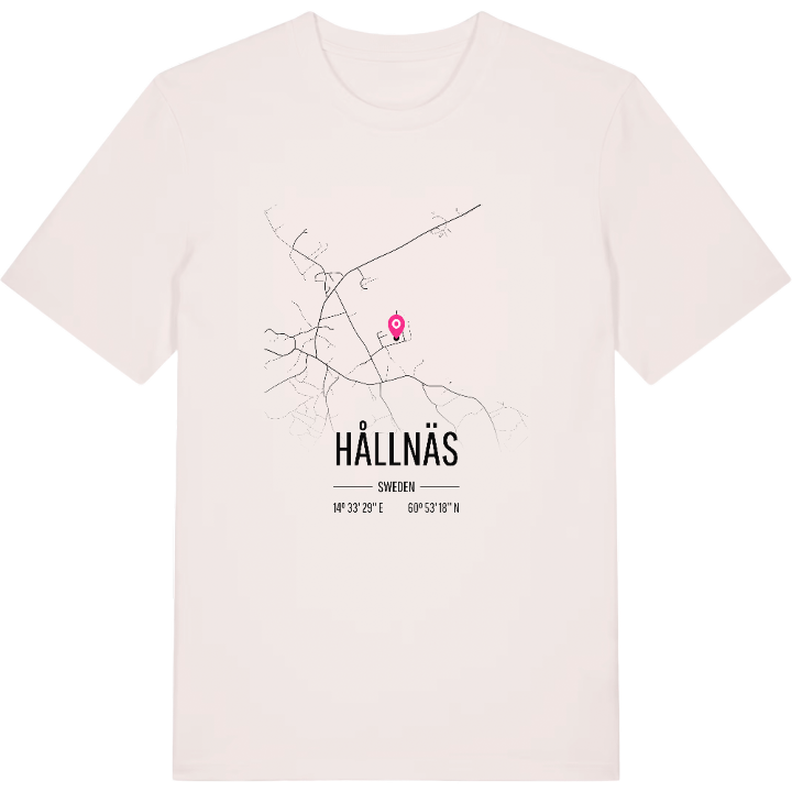 Hållnäs karta t-shirt – t-shirt från PinShirt