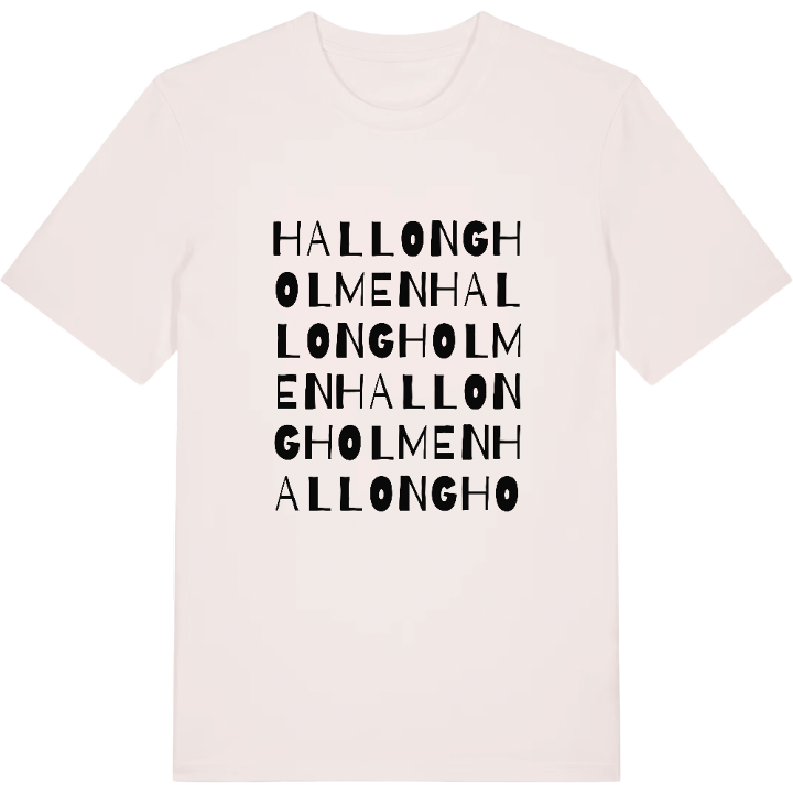 Hallongholmen ordlek t-shirt – t-shirt från PinShirt