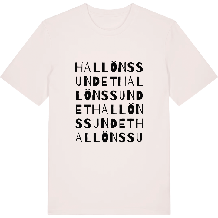 Hallönssundet ordlek t-shirt – t-shirt från PinShirt