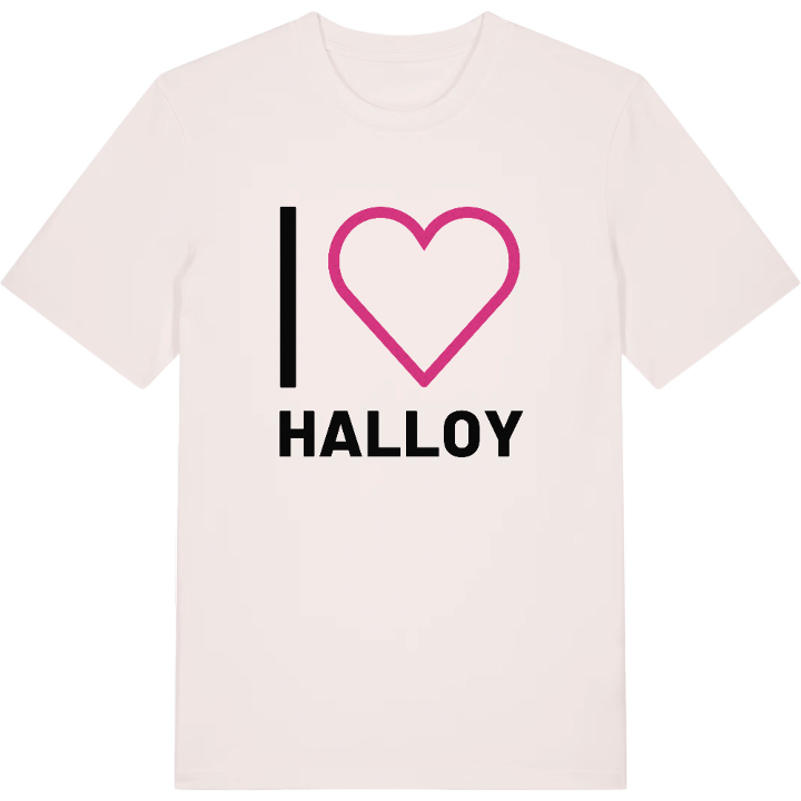 Jag älskar Halloy t-shirt stort tryck – t-shirt från PinShirt