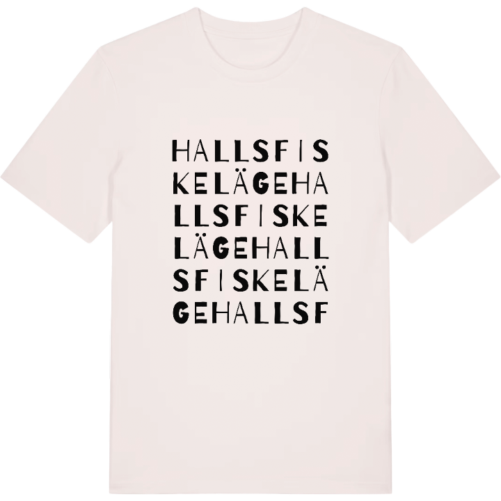 Halls Fiskeläge ordlek t-shirt – t-shirt från PinShirt