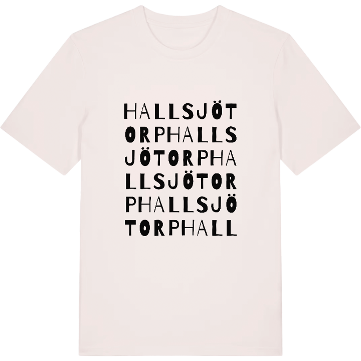 Hallsjötorp ordlek t-shirt – t-shirt från PinShirt