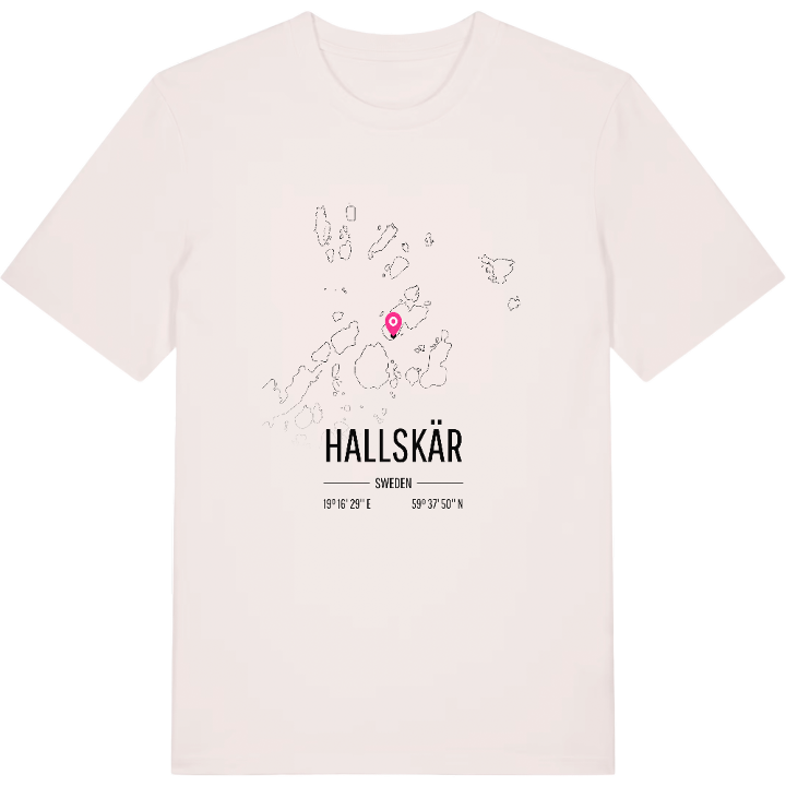 Hallskär karta t-shirt – t-shirt från PinShirt