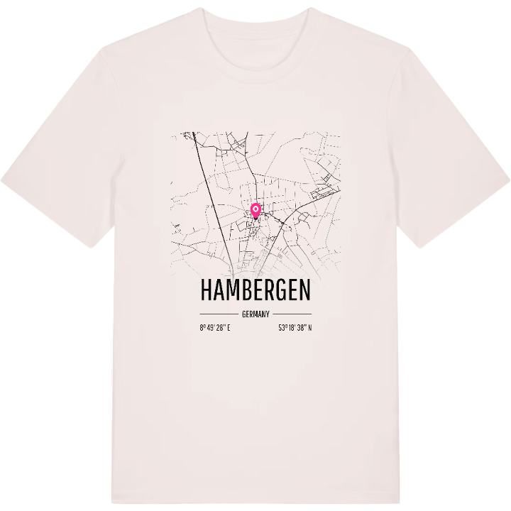 Hambergen karta t-shirt – t-shirt från PinShirt