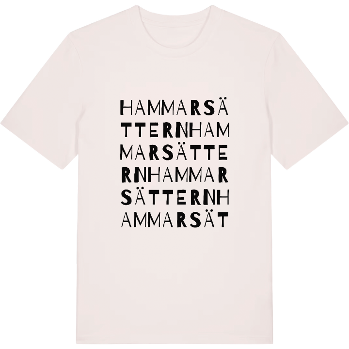 Hammarsättern ordlek t-shirt – t-shirt från PinShirt