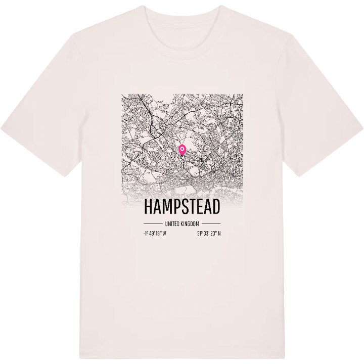 Hampstead karta t-shirt – t-shirt från PinShirt